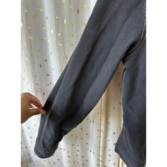 Coldwater Creek Women's Button Front Shacket Stretch Denim Feel Jacket Petite L - Picture 3 of 7